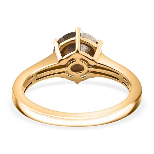 J Francis gefertigt mit SWAROVSKI Weißer Swarovski Kristall Ring, 925 Silber 750 Gelbgold Vermeil image number 6