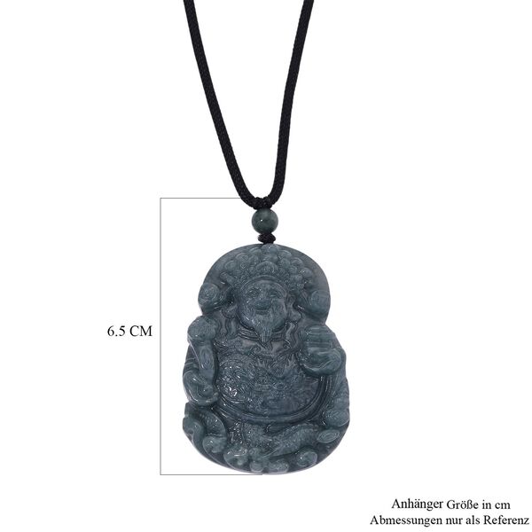 EXTREM SELTEN - Nat&uuml;rlicher Olmek Jadeit Guan Yu Halskette ca. 71 cm, ca. 155.00 ct image number 5