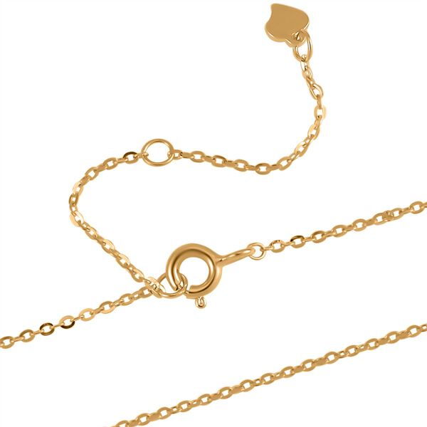 Goldene Muschelkernperle Halskette ca. 43 cm 925 Silber vergoldet image number 5