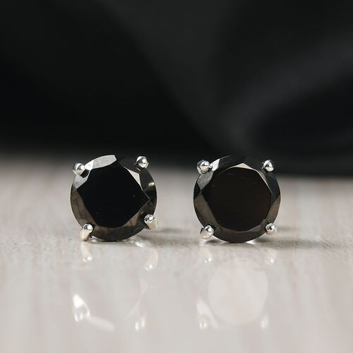 D'Joy Elite Shungit Ohrringe 925 Silber platiniert ca. 2.47 ct image number 1