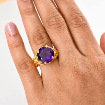 Afrikanischer Amethyst Ring Messing (Gr&ouml;&szlig;e 20.00) ca. 9,76 ct