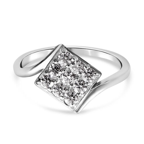 LUSTRO STELLA Hergestellt mit Feinster ZIRKONIA Ring 925 Silber platiniert image number 0