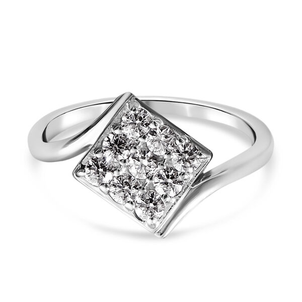 LUSTRO STELLA Hergestellt mit Feinster ZIRKONIA Ring 925 Silber platiniert