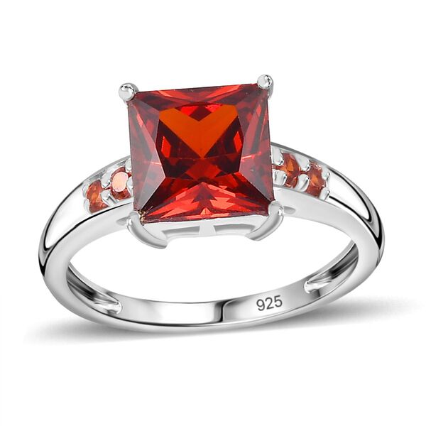 Granat kubischer Zirkonia-Ring - 4,45 ct. image number 4