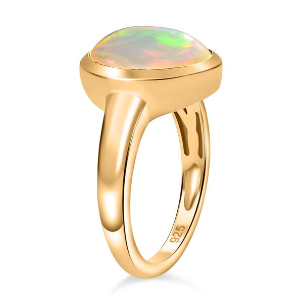 AA Natürlicher, äthiopischer Welo Opal Ring 925 Silber 750 Gelbgold Vermeil (Größe 17.00) ca. 2,81 ct image number 6