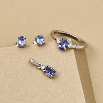 Schmuck-Geschenkset mit Tansanit und Zirkon