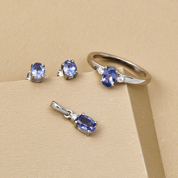 Schmuck-Geschenkset mit Tansanit und Zirkon image number 2