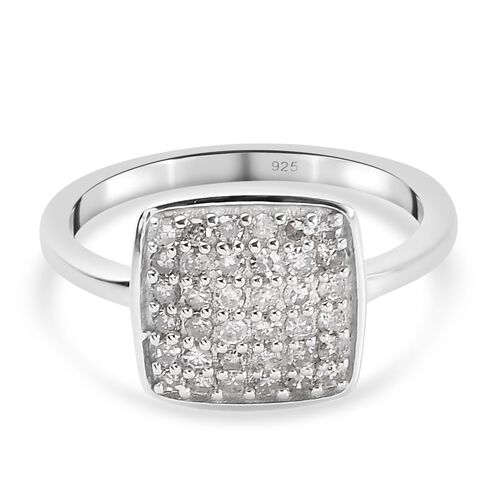 Diamant Ring 925 Silber Platin-Überzug image number 0