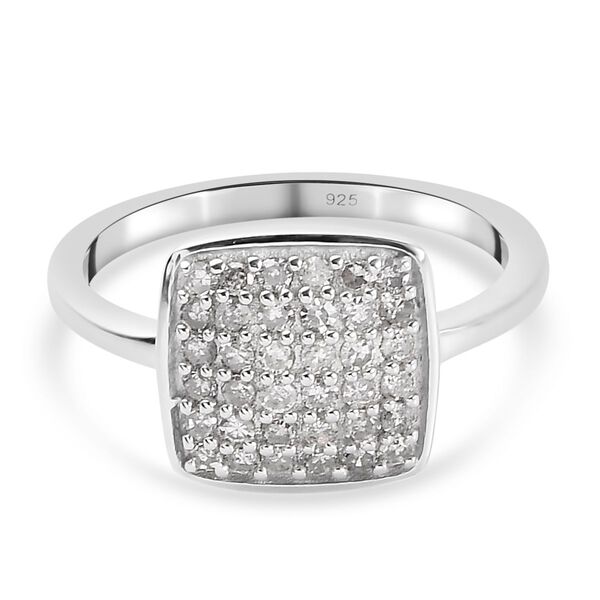 Diamant Ring 925 Silber Platin-Überzug image number 0