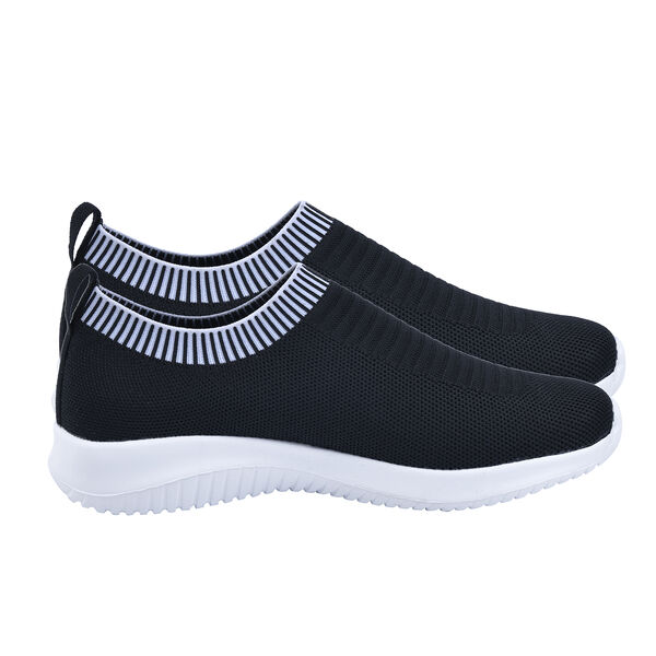 Sportliche Slip-On-Sneaker, Gr&ouml;&szlig;e 36, Schwarz image number 3