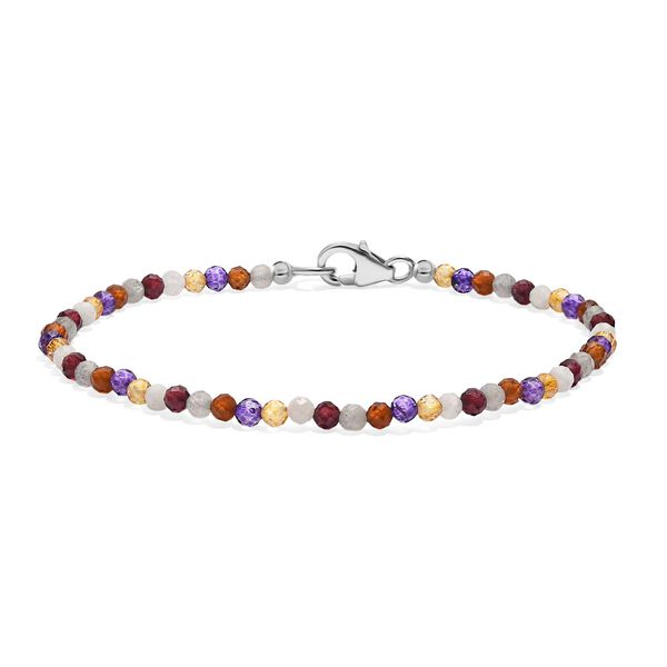 Multi-Edelstein 19cm Armband - 14 ct. image number 0