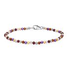 Mehrfarbig Edelsteine Armband ca. 19 cm 925 Silber rhodiniert ca. 14.00 ct