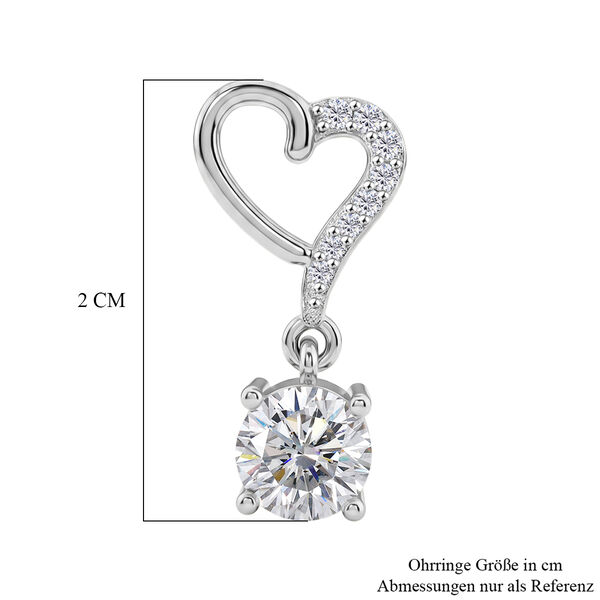 EVER TRUE Moissanit Ohrringe Nickelfreies Messing ca. 1,67 ct. image number 5