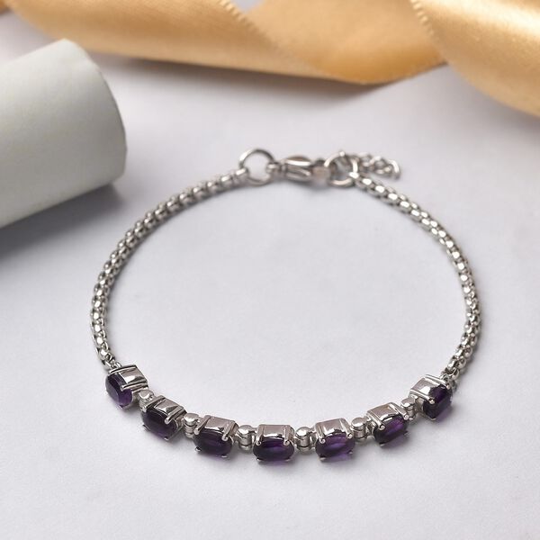 Subtiles afrikanisches Amethyst-Armband image number 2