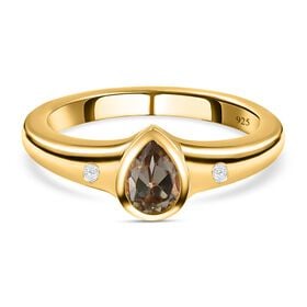 AAA Turkizit Ring, 925 Silber vergoldet, ca. 0.47 ct