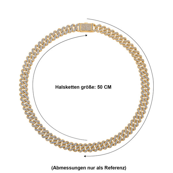 Wei&szlig;er Kristall Halskette ca. 50 cm Std Gelb image number 5
