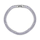 LUSTRO STELLA - Weißer Zirkonia Armband, ca. 19 cm, 925 Silber rhodiniert, ca. 21.92 ct