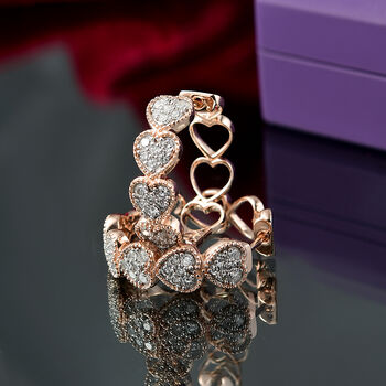 LUXURIANT DIAMOND- SGL zertifizierte SI-GH Labor Diamant Ohrringe, 925 Silber 750 Ros&eacute;gold Vermeil - 1,50 ct.