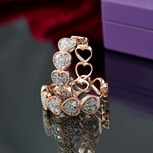 LUXURIANT DIAMOND- SGL zertifizierte SI-GH Labor Diamant Ohrringe, 925 Silber 750 Roségold Vermeil - 1,50 ct. image number 1