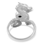 Royal Bali Kollektion - Natürlicher Sleeping Beauty Türkis Drachen Ring 925 Silber image number 4