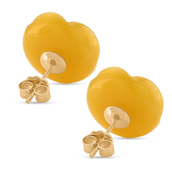 D'Joy Honig Jade Ohrringe 925 Silber Vergoldet (10-15 Werktage Lieferzeit) ca. 20.00 ct image number 3