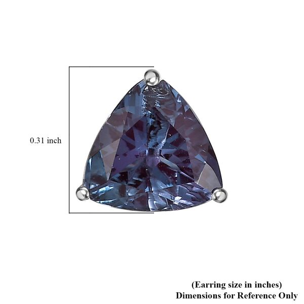 AAA Lab Grown Alexandrit Ohrringe 417 Gold ca. 3.30 ct image number 4