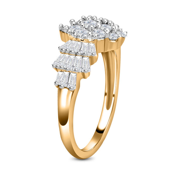 LUXORO SGL zertifizierter I1 G-H Diamant Ballerina-Ring in 585 Gold - 1 ct. image number 8