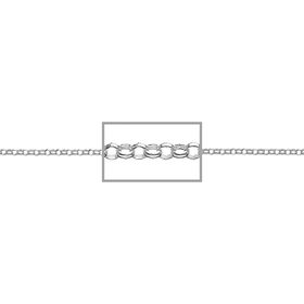 Italienische Erbskette ca. 50 cm, 925 Silber rhodiniert