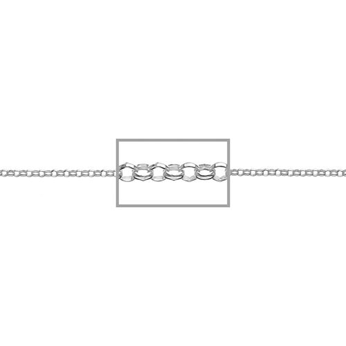 Italienische Erbskette ca. 50 cm, 925 Silber rhodiniert image number 0