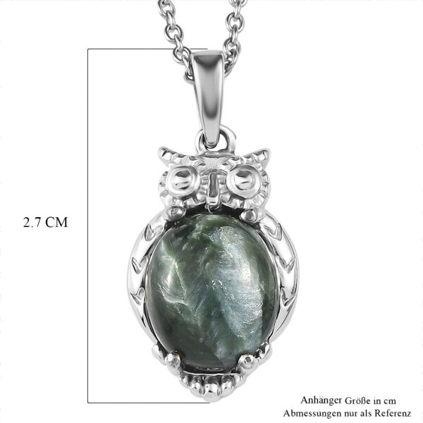 Sibirischer Seraphinite Schmuckset Edelstahl ca. 4,72 ct. image number 5