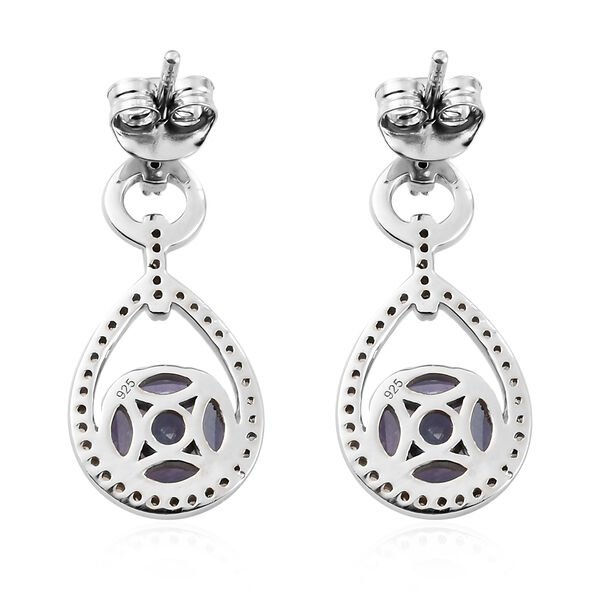 Tansanit Ohrh&auml;nger 925 Silber platiniert ca. 2,04 ct&nbsp; image number 5