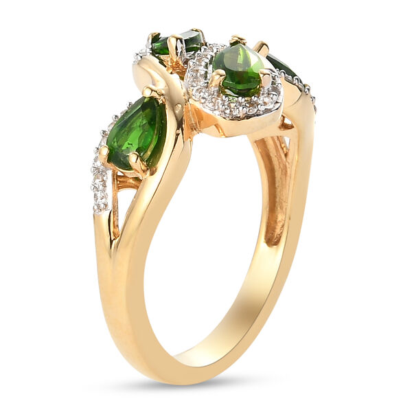 Nat&uuml;rlicher Chromdiopsid und Zirkon-Ring - 1,19 ct. image number 5