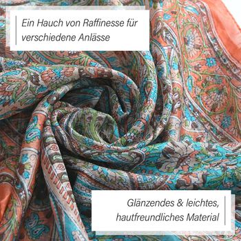 Geschmeidiger Luxuri&ouml;ser 100% Seidenschal, orange