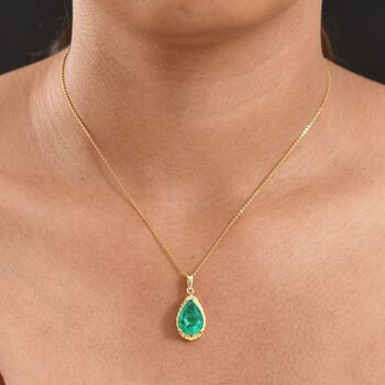 D'Joy Smaragd Triplett Quarz Anh&auml;nger - 5 ct.