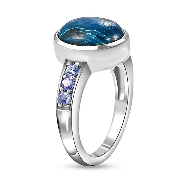 2er Set - Natürlicher Tafelberg Shadowkite Ring und Anhänger, 925 Silber platiniert ca. 7.96 ct image number 5