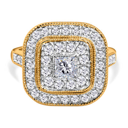 New York Kollektion -Wei&szlig;er Diamant Ring, I1-I2 G-H, 585 Gelbgold (Gr&ouml;&szlig;e 19.00) ca. 1.25 ct