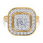 New York Kollektion -Weißer Diamant Ring, I1-I2 G-H, 585 Gelbgold (Größe 19.00) ca. 1.25 ct