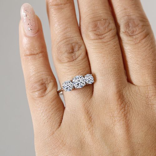 LUXURIANT DIAMOND - Lab Grown Diamant VS-GH SGL zertifiziert Ring 950 Platin (Größe 17.00) ca. 2.00 ct image number 2