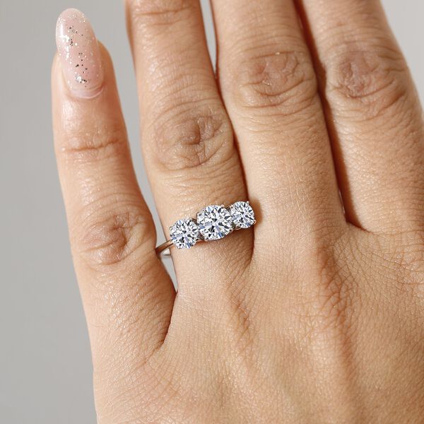 LUXURIANT DIAMOND - Lab Grown Diamant VS-GH SGL zertifiziert Ring 950 Platin (Gr&ouml;&szlig;e 17.00) ca. 2.00 ct image number 2