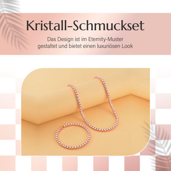 Kristall-Schmuckset in Roségoldton image number 10
