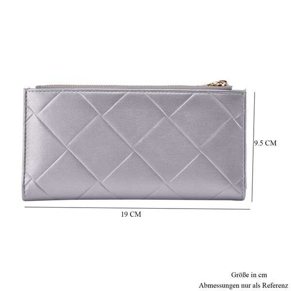 Brieftasche aus Kunstleder mit RFID Schutz, 19x19,5 cm, Silber image number 5