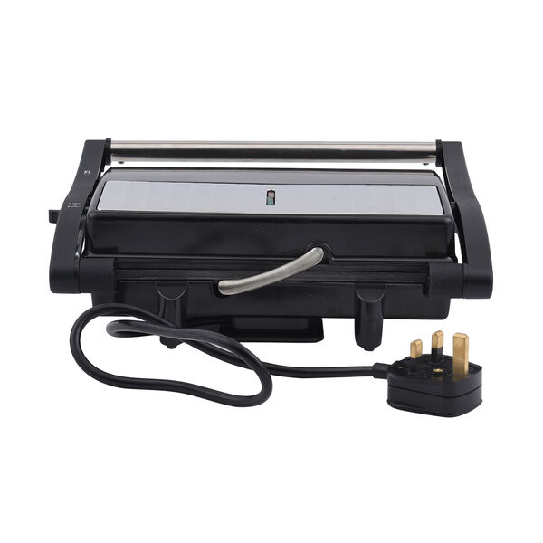 HOMESMART - 2 Scheiben-Kontaktgrill mit Antihaftbeschichtung, Gr&ouml;&szlig;e 17,5x22,5x9,5 cm, Schwarz image number 4