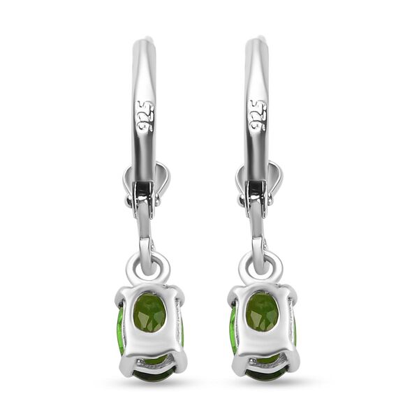 Natürliche Chromdiopsid-Ohrringe, 925 Silber platiniert ca. 0.96 ct image number 5