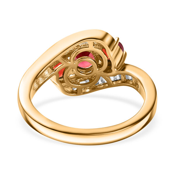 Roter Saphir und Zirkon-Ring - 1,99 ct. image number 8