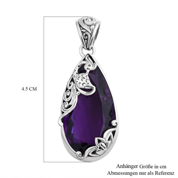 Afrikanischer Amethyst Anh&auml;nger 925 Silber ca. 25,22 ct. image number 5