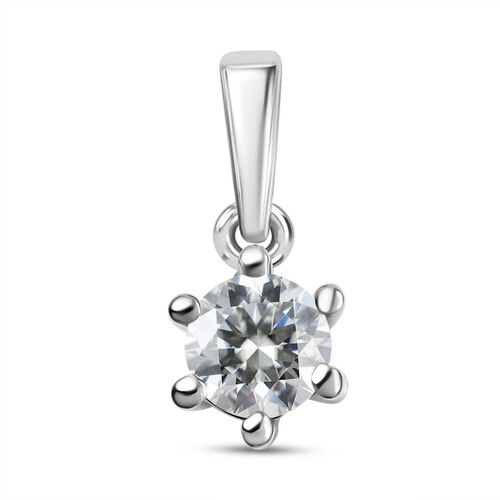 Moissanit Anhänger 925 Silber rhodiniert ca. 0,23 ct. image number 0