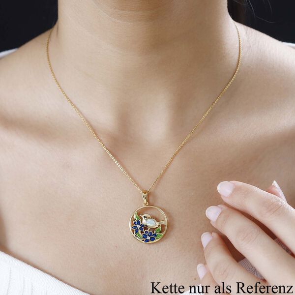 AA nat&uuml;rlicher &auml;thiopischer Welo Opal und Zirkon-Anh&auml;nger - 0,34 ct. image number 4