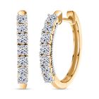 Lab Grown Diamant SI-GH Ohrringe 925 Silber 750 Gelbgold Vermeil ca. 0,99 ct.