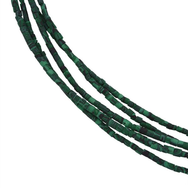 Synthetische Malachit Halskette, 45 cm - 77,50 ct. image number 3