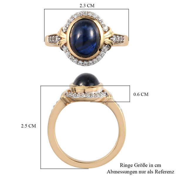 Masoala Saphir und Zirkon-Ring in Silber, 3,17 ct. image number 8